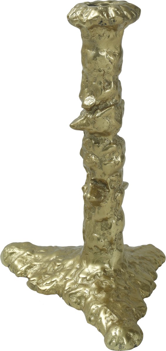 PTMD COLLECTION Ptmd - Gouden metalen kandelaar 24 cm - aluminium gold finish 24 cm