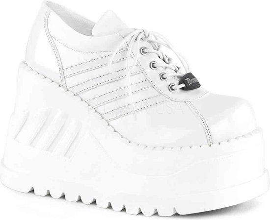 Demonia Plateau sneakers -36 Shoes- STOMP-08 Wit