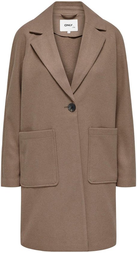 Only Jas Onlnewvictoria Life Coat Otw 15285883 Simply Taupe/melange Dames Maat - XS