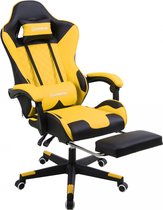 Herzberg Gaming and Office Chair with Retractable Footrest Yellow