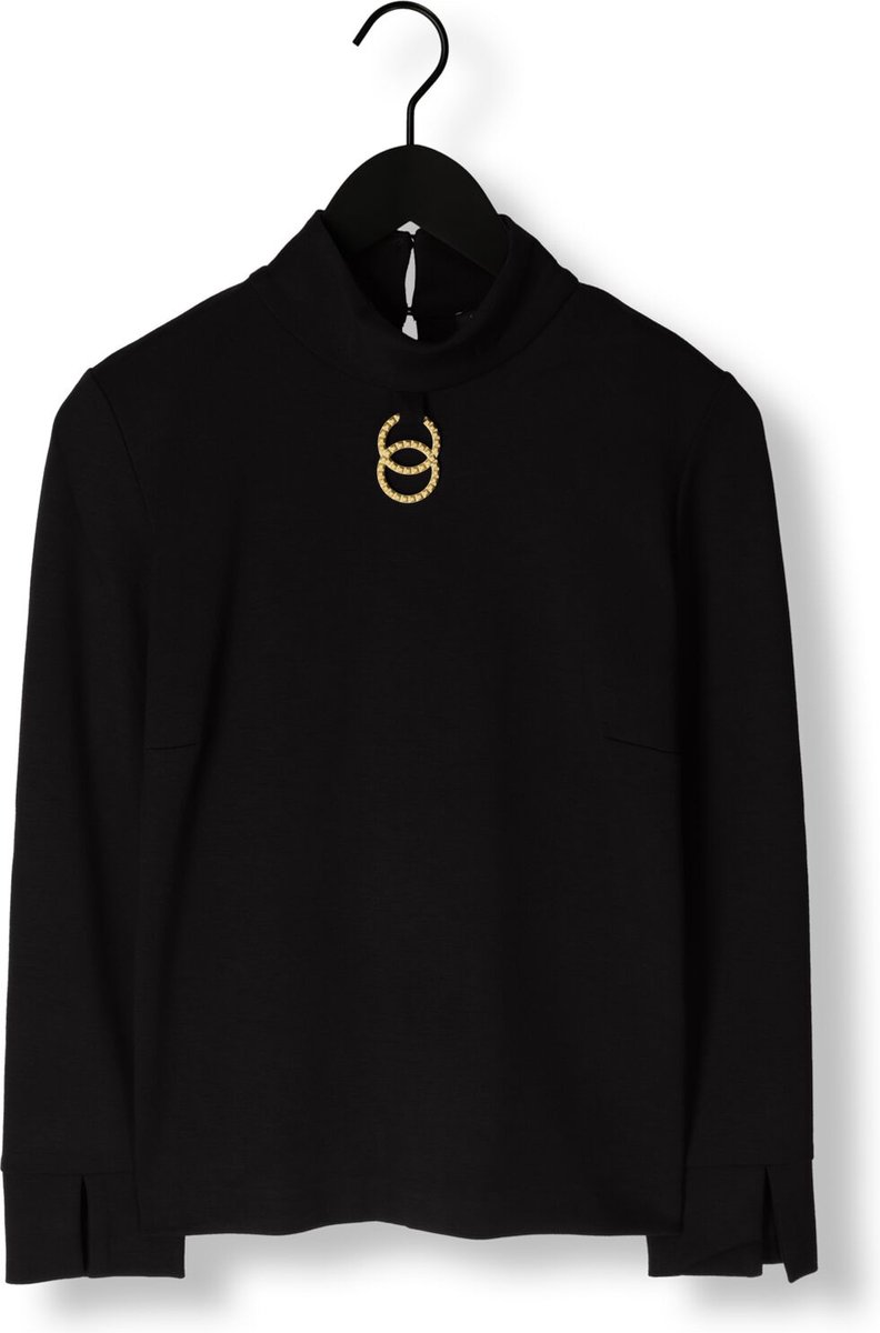 Ana Alcazar Turtleneck Top Truien & vesten Dames - Sweater - Hoodie - Vest- Zwart - Maat 42