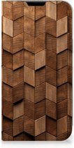 Book Wallet Case Geschikt voor iPhone 14 Plus Wooden Cubes