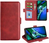 Nokia G42 Hoesje - MobyDefend Luxe Wallet Book Case (Sluiting Zijkant) - Rood - GSM Hoesje - Telefoonhoesje Geschikt Voor Nokia G42