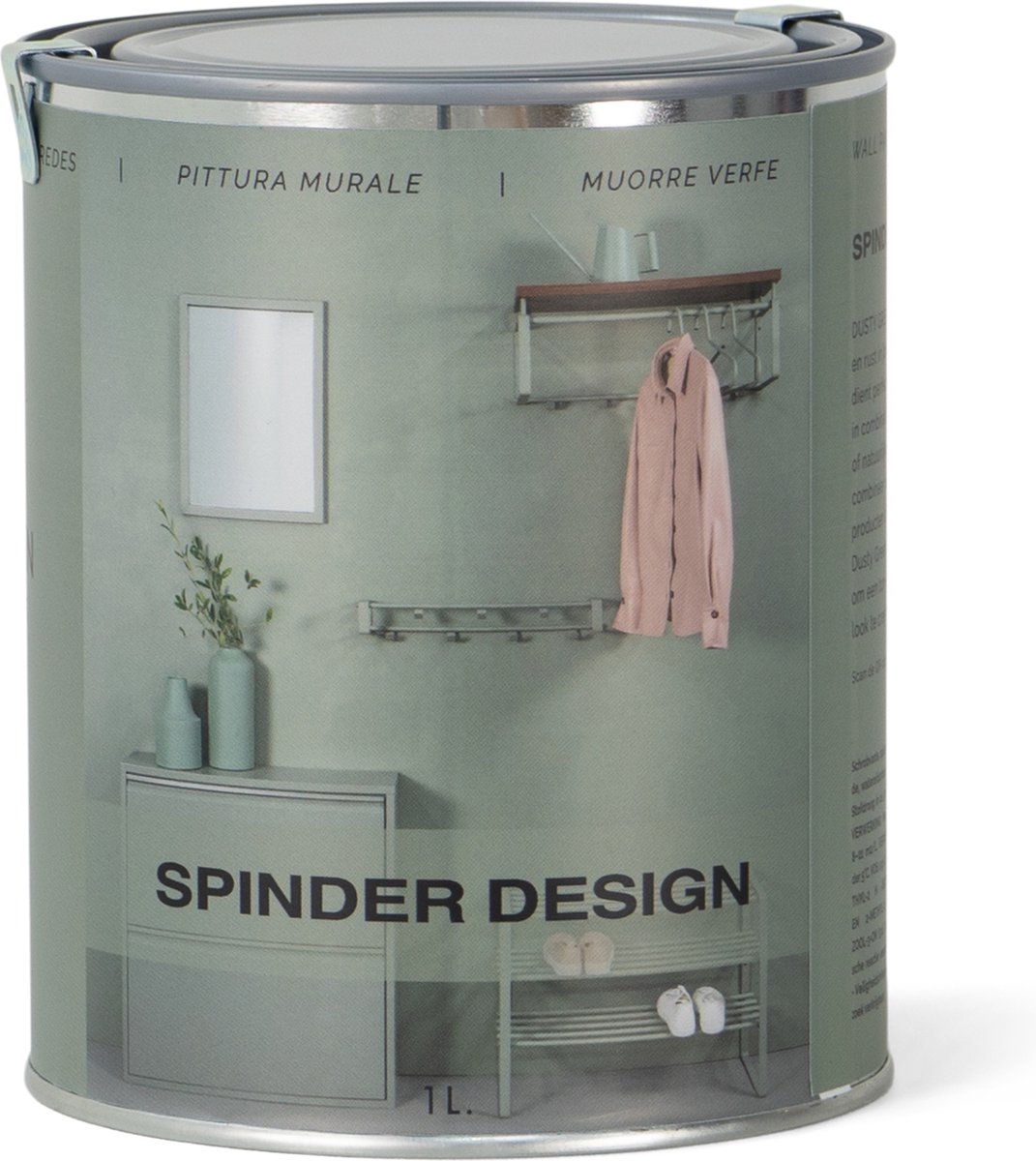 Spinder Design WALL PAINT 1L Muurverf - Dusty Green