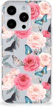 Smartphone hoesje Geschikt voor iPhone 15 Pro Max Telefoontas Butterfly Roses