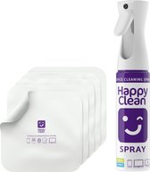 Spray de nettoyage Happy Clean + écran de chiffons en microfibre - y compris les chiffons en microfibre 20x20cm - pour tous les écrans et appareils - nettoyeur d'écran - nettoyage d'écran