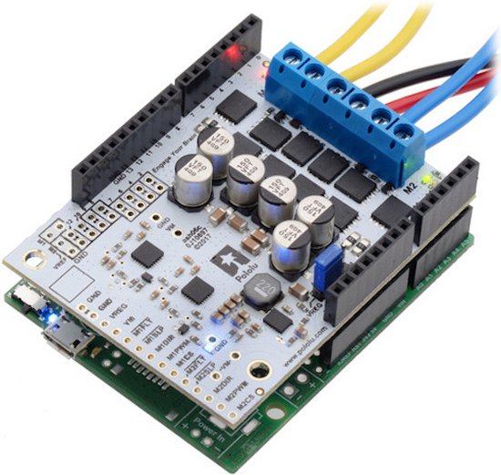 Dual G2 HighPower Motor Driver 24v18 Shield for Arduino Pololu 2518