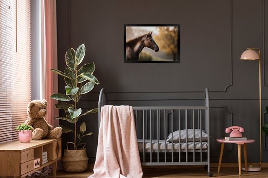 Brun Grijs Quarter horse le matin 60x40 cm