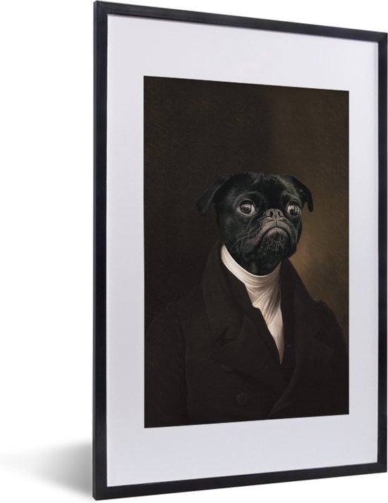 Fotolijst incl. Poster - Oude Meesters - Hond - Dieren - 40x60 cm - Posterlijst
