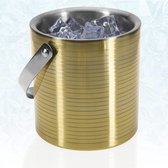 seau à glace en acier inoxydable - récipient à glaçons à double paroi avec couvercle et poignée - refroidisseur à champagne et à vin - bol de refroidissement (Sandefjord)