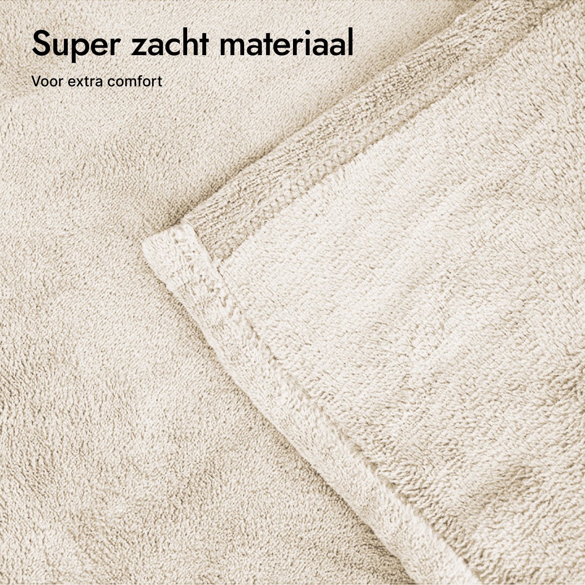 Geasy Fleece Deken met MOUWEN - Plaid met mouwen en Handige buidelzak - 135 X 180 - Beige - Plaid met mouwen - Fleece deken - Fleece plaid - Fleece - Deken - Hoodie deken - Plaid - Hoodie blanket - Fleecedeken — cadeau in Wonen & Interieur - foto 3