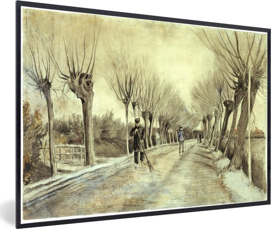 Fotolijst incl. Poster - Weg in Etten - Vincent van Gogh - 30x20 cm - Posterlijst