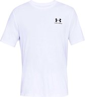 Under Armour UA M SPORTSTYLE LC SS Heren Sportshirt - Wit - Maat L