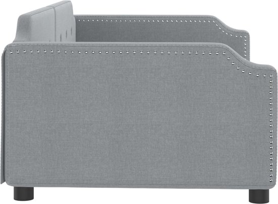 vidaXL - Slaapbank - 100x200 - cm - stof - lichtgrijs