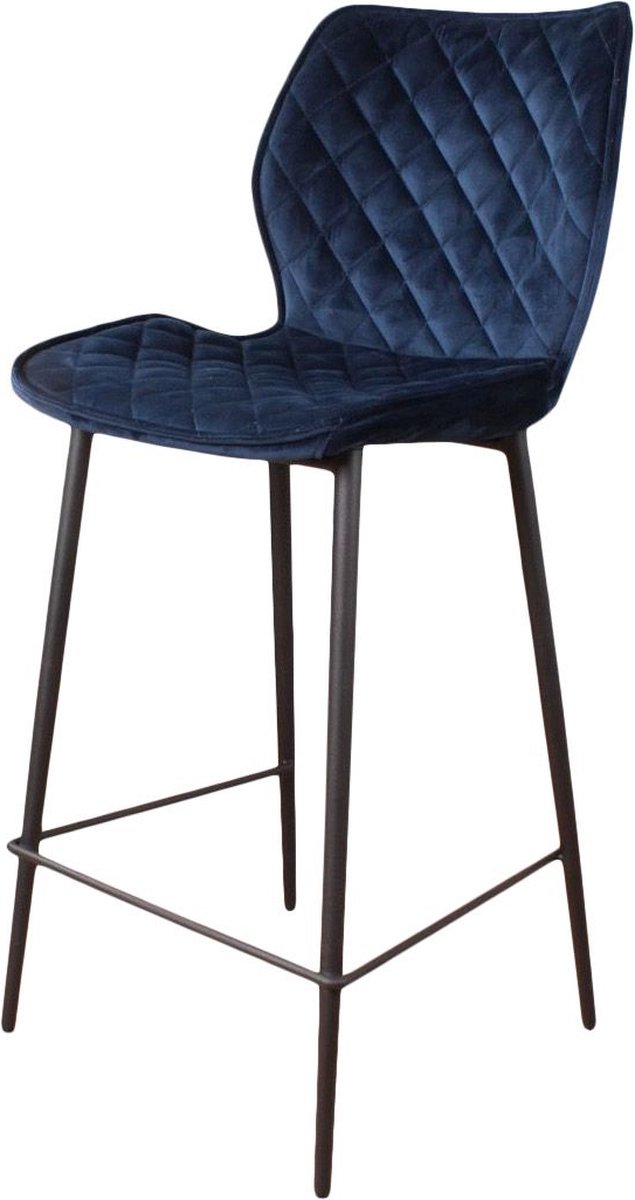 DS4U® Ruby barkruk velvet 66 cm blauw