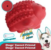 Hondenkauwspeelgoed, 2 stuks, interactief piepend hondenspeelgoed voor agressieve kauwen, natuurlijk rubber, onverwoestbaar, hondenspeelgoed voor grote middelgrote honden