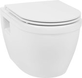 Saqu Neo Randloos Hangtoilet - met Sofclose en Quickrelease Toiletbril - Wit - WC Pot - Toiletpot - Hangend Toilet