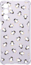 Doorzichtige Silicone Hoesje geschikt voor Samsung Galaxy M54 Pinguïn