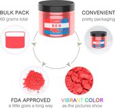 Rood metallic mica poeder voor epoxyhars en zeep - natuurlijke kleurstof voor creatieve projecten - 60 gr