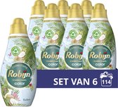 Bol.com Robijn Klein & Krachtig Collections Color Kokos Vloeibaar Wasmiddel - 6 x 19 wasbeurten - Voordeelverpakking aanbieding