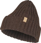 Bonnet en laine tricoté côtelé Ivanhoe NLS Rib hat Coffee Bean - Taille unique - Marron