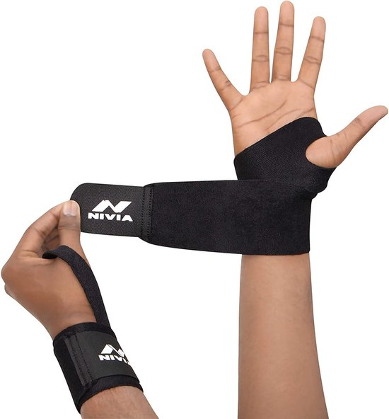 Nivia Support de poignet orthopédique pour salle de sport avec repose-pouce, support de poignet pour hommes et femmes, pour haltérophilie, accessoires de fitness, bandage de poignet pour fitness