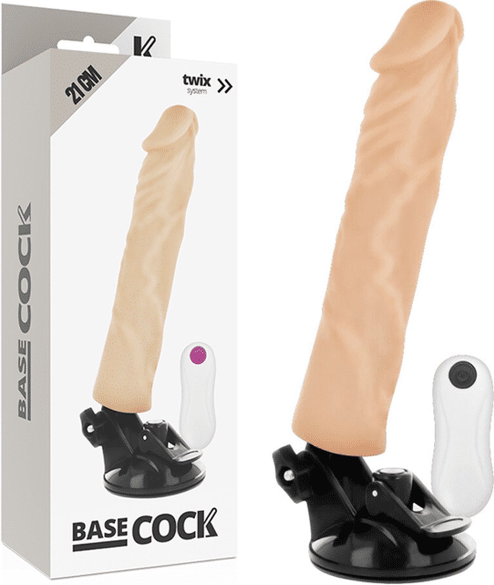 Goedkoopste BASECOCK | Basecock Realistic Vibrator Remote Control Flesh 21 Cm