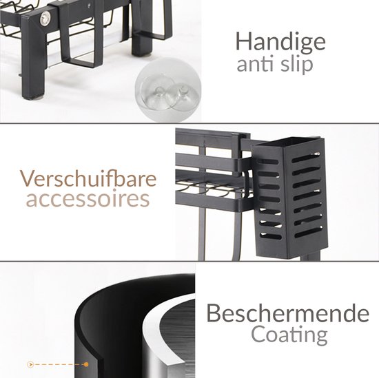Chefs Cuisine kruidenrek - kruidenrek staand - keukenrek - aanrecht organiser - bureau organizer - keuken organizers - Roestvrij staal