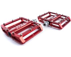 CUBE Pedalen All Mountain - Fietspedalen - Lichtgewicht platformpedaal - CNC Gefreesd Aluminium - 105 x 95 x 17 mm - Rood