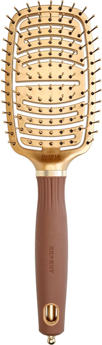 Olivia Garden - Expert Care - Nylon Haarborstel - Gold & Brown