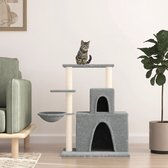 The Living Store Kattenmeubel All-in-one - 61 x 35 x 83 cm - Lichtgrijs