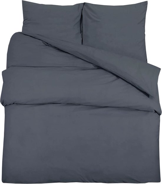 vidaXL - Dekbedovertrekset - lichtgewicht - 135x200 - cm - microvezel - taupe