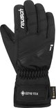 Zwarte ski-handschoen voor jongens met "Reusch" logo en "GORE-TEX" label. Met elastiek aan de pols.