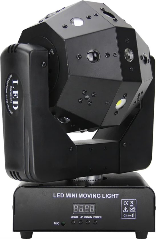 Disco Licht Feestverlichting, 3D Feestverlichting, Animatie Dj Disco Projector, Stroboscoop Flasher, DMX Effect Spotlight Voor Halloween, Kerstmis, Live Shows, Bars