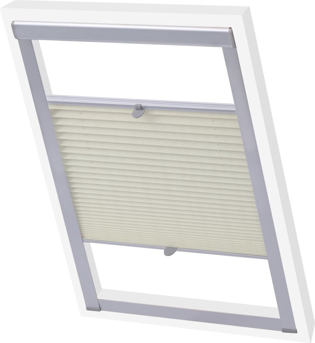 The Living Store Geplooid Rolgordijn Velux MK08 Crème