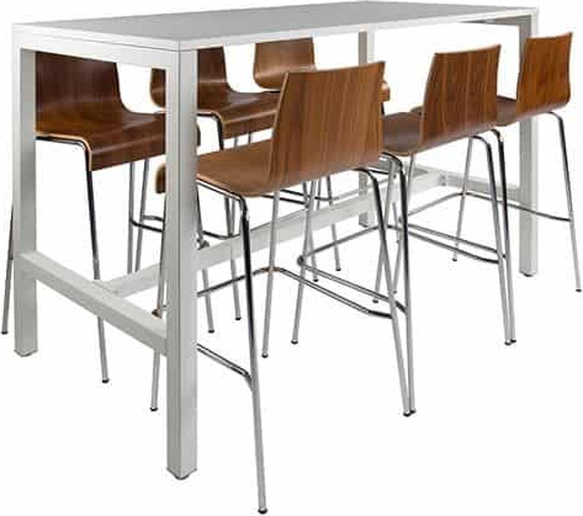 ABC Kantoormeubelen Bartafel Althena breed 140CM diep 80CM bladkleur Lichtgrijs framekleur Zwart (RAL9005)