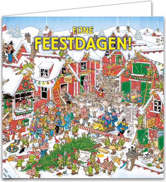 Cartes - Noël - Jan van Haasteren - Décoration du sapin/Chutes du Père Noël - 10 pcs.