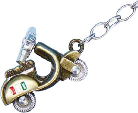 Sleutelhanger - Italiaanse Scooter - Goud - Accessoire voor Scooterrijder