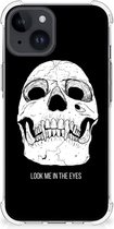 Beschermhoes Geschikt voor iPhone 15 Telefoon Hoesje met doorzichtige rand Skull Eyes