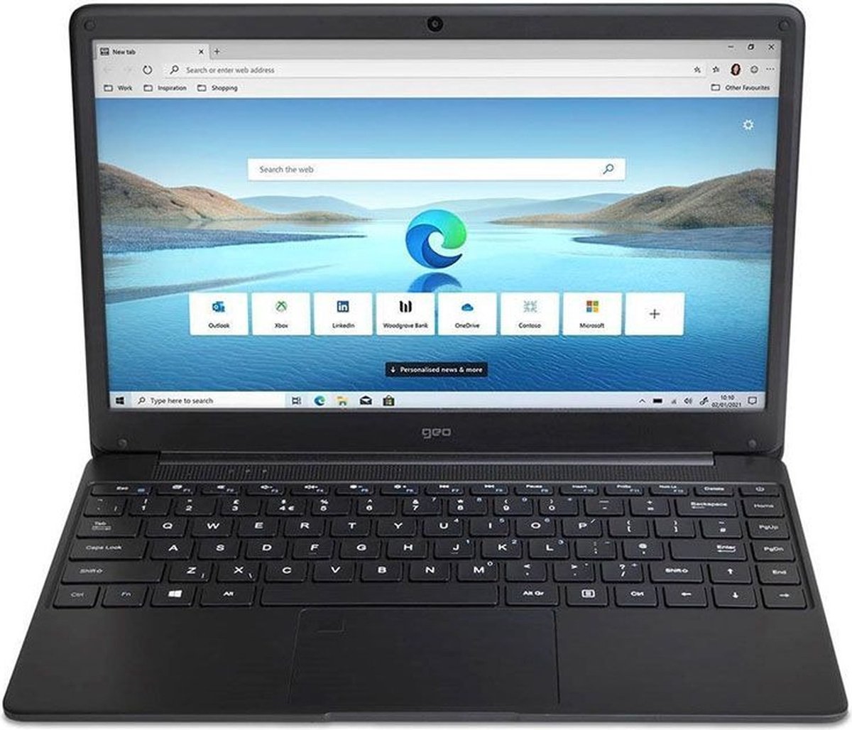 Geo Infinity GeoBook 340 - 14.1 inch laptop - FullHD - Intel Core i3 - 8GB 256GB - Windows 11 Pro - Zwart - UK