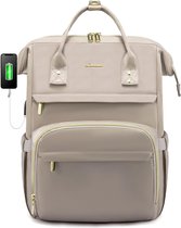 Sac à dos pour femme, sac à dos étanche pour ordinateur portable, grand sac à dos de 15,6 pouces avec port de chargement USB, sacs à dos Sacs à dos pour le travail, les affaires, le bureau, les voyages