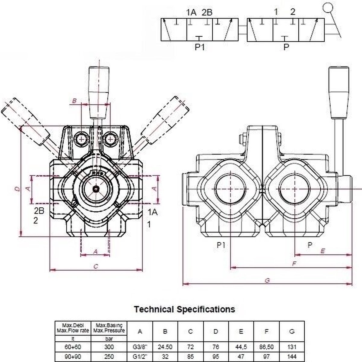 Vanne De Dérivation Hydraulique à 6 Voies – Corps En Acier Inoxydable (Taille 3/8'' Et 1/2'') – Neuf D'origine