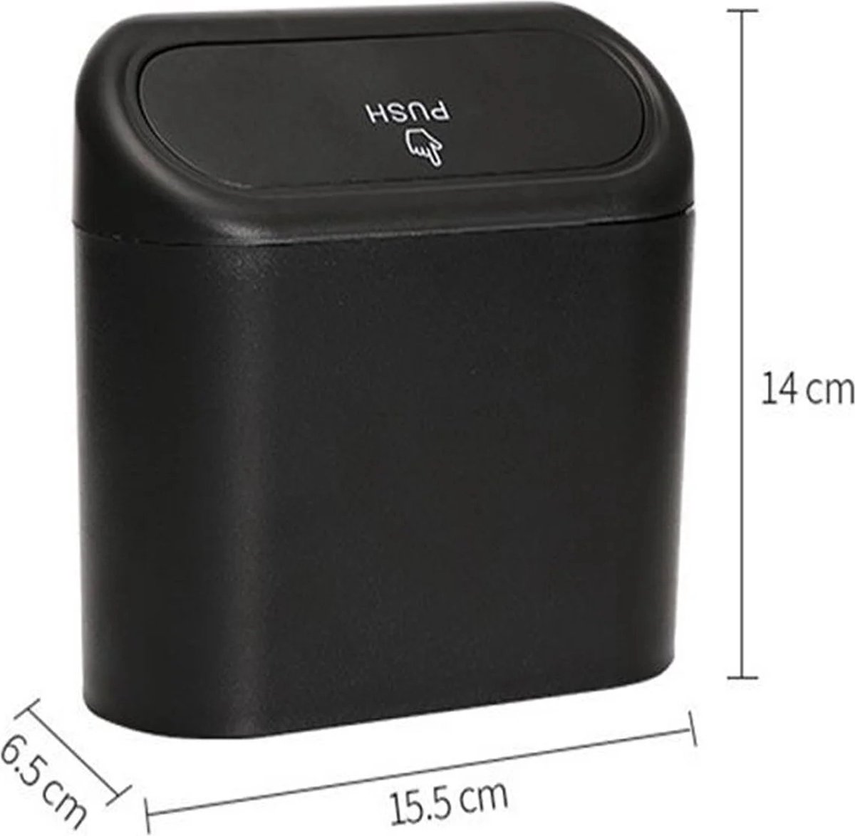 MONT KIARA Auto Prullenbak Organizer Vuilnisbak met Deksel Zwart auto-opslag- vuilnisbak -Vuilnisbak Organizer - mini prullenbak 1L - auto deur prullenbak - handig prullenbak- Plastic Opbergdoos Auto - Mini Auto Prullenbak-Reisgoederen