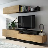 Trasman- TV Meubel Tv-meubel Izquierdo 3 deuren - 240cm - Bruin