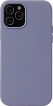 iPhone 15 PLUS Hoesje - Liquid Case Siliconen Cover - Shockproof - Lavendel Grijs - Provium