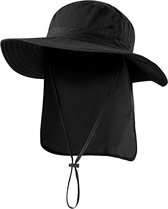 Saaf Bucket Hat - Vissershoedje - Safari Hoed - Festival Outfit - Zwart