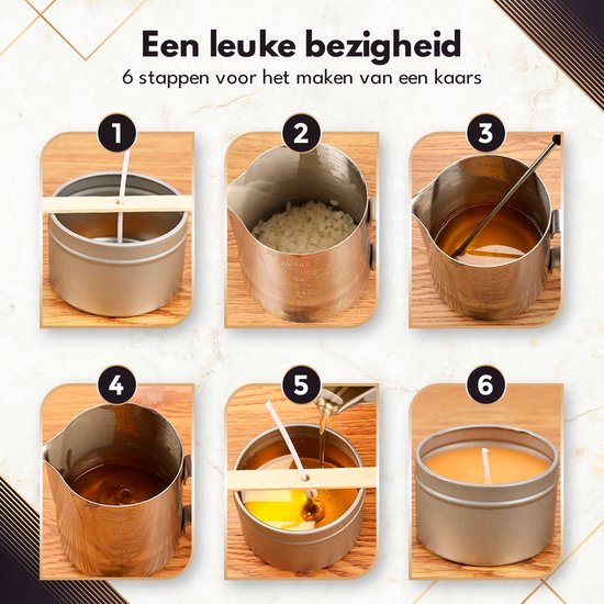 MeYuxg Wassmelter voor het maken van kaarsen, 1,8 l