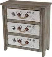 Almada ladekast Shabby-look kast, vintage, 80x72x33cm