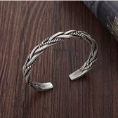 Donley - mannen armband - gewoven armband - zilveren mannen armband - neutrale armband - woven bracelet for men - Twisted bracelet - Twisted/woven bracelet