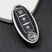 Étui pour clé de voiture Nissan étui pour clé en TPU Durable étui pour clé de voiture-étui pour clé de voiture-convient pour Nissan -noir-A3C- Accessoires de vêtements pour bébé de voiture gadgets